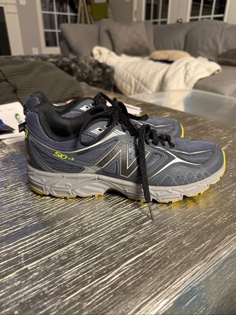 New Balance Men’s 10 510V3 Trail Running Shoe in Gray sz 10 EUC